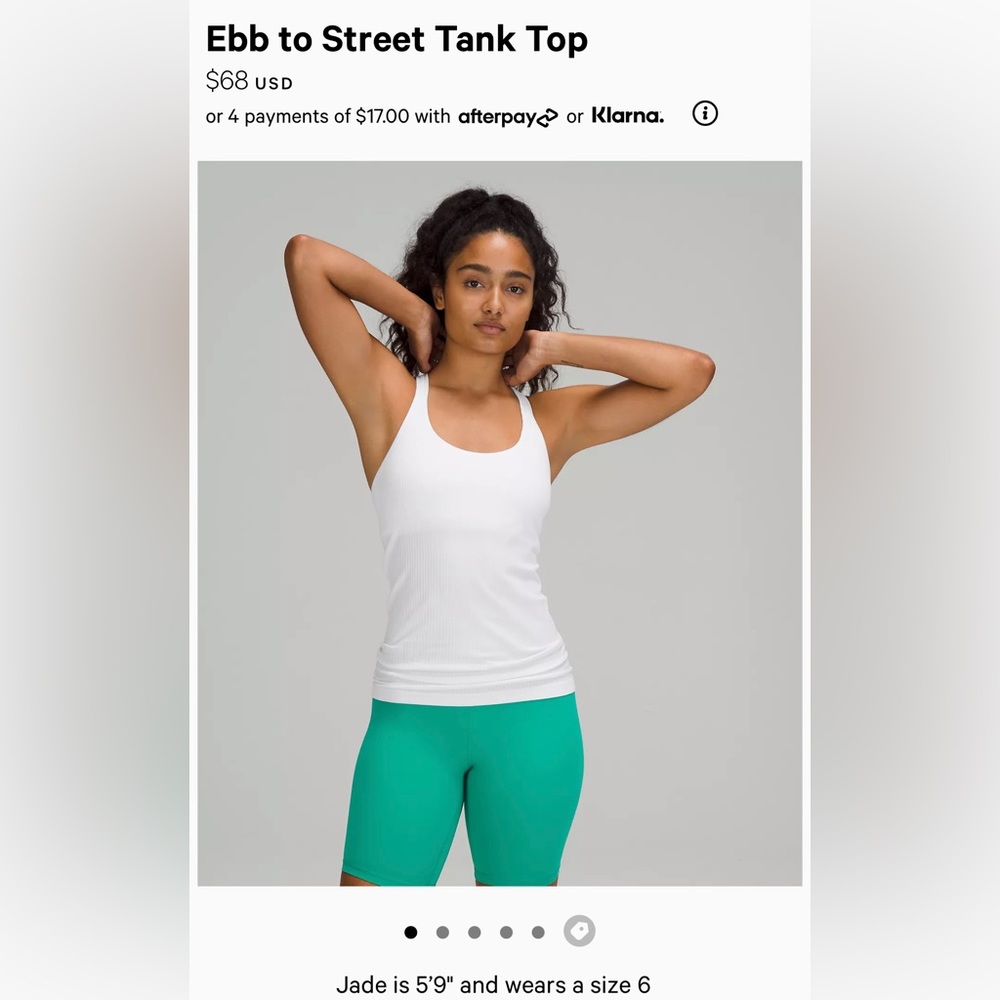 Lululemon Ebb to Street Tank Top